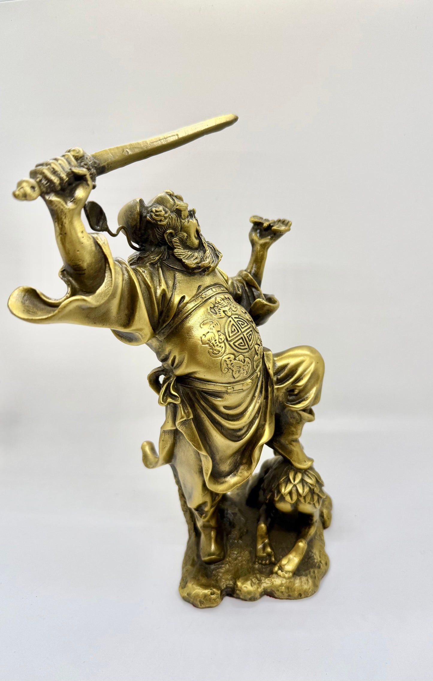 Brass Chung Kwei with Sword 10" Height - 8574