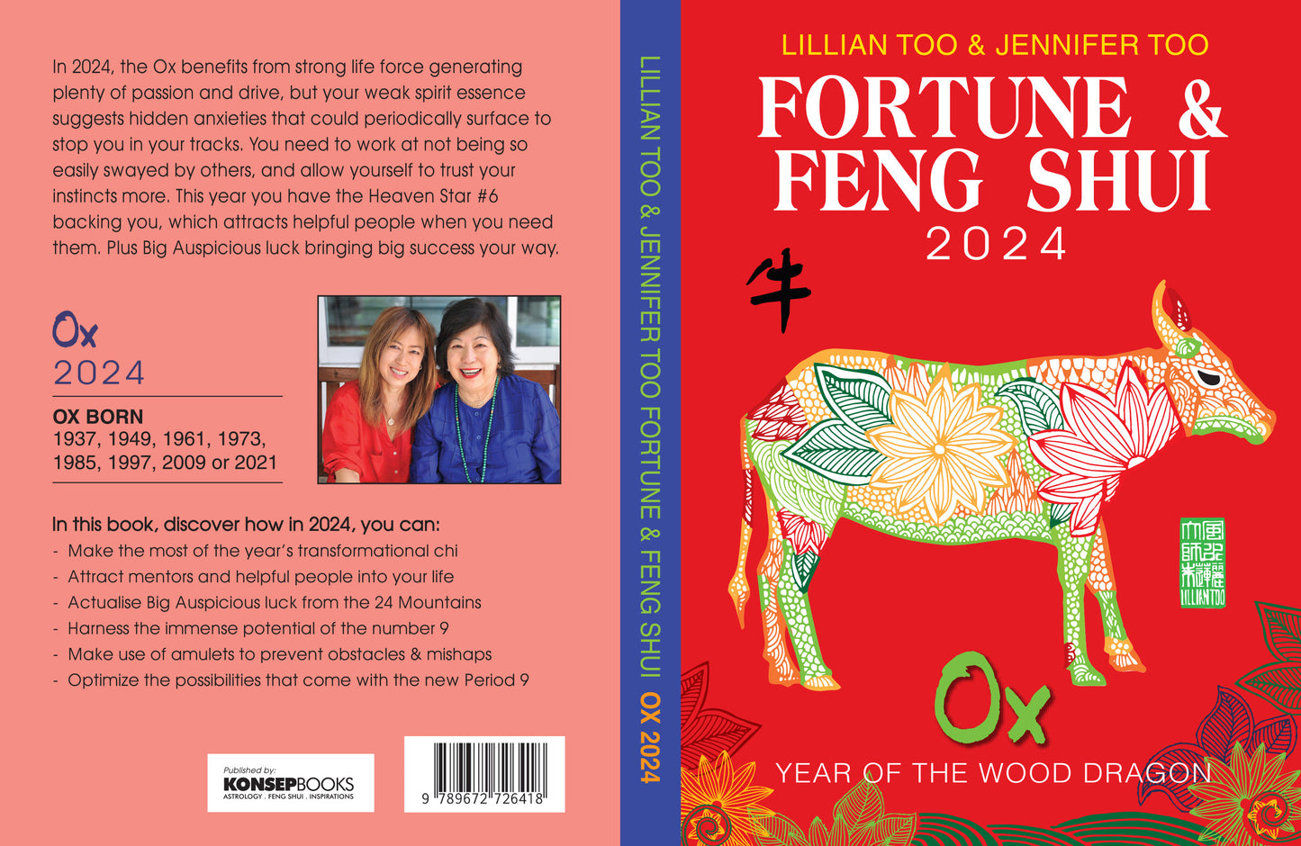 3 BOOKS COMBO - OX - Lillian Too & Jennifer Too Fortune & Feng Shui, Feng Shui Diary, Feng Shui Almanac 2024  - 6730