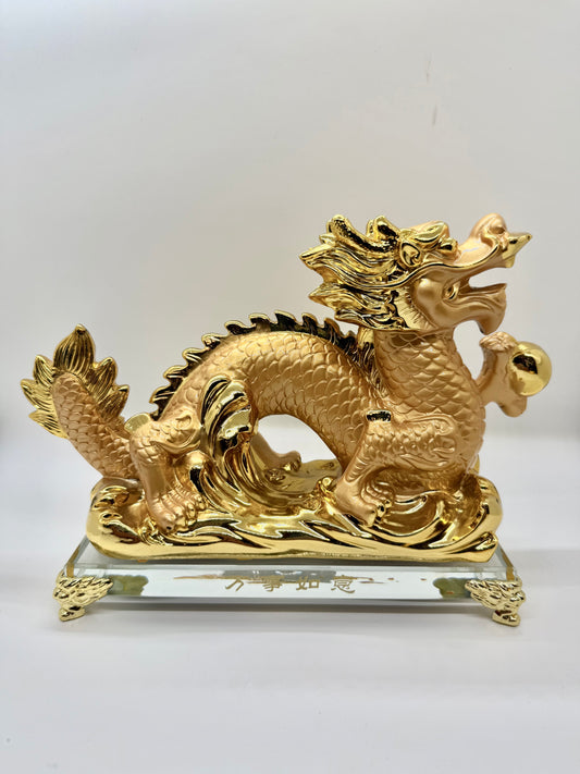 Rising Golden Dragon - 9 1/2 Inches Length (6453)