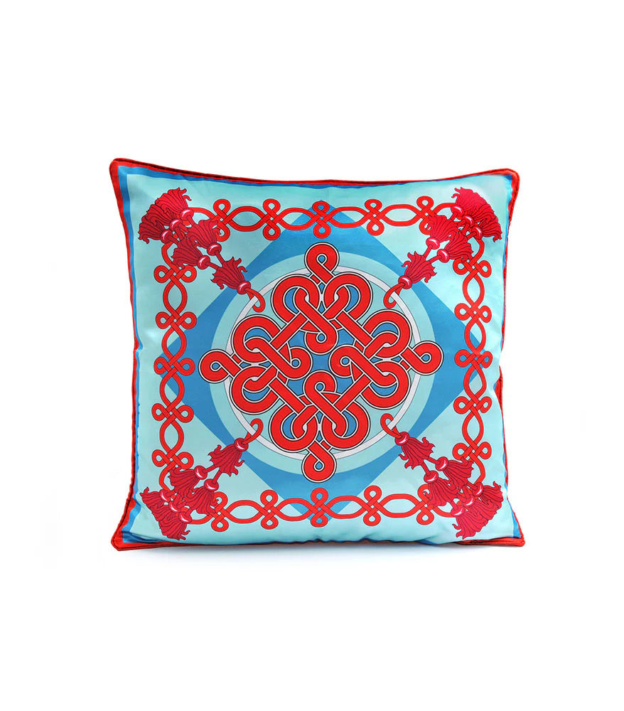 7247 - Everlasting Knot Cushion Cover - Turquoise