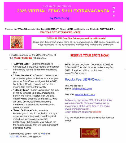 2026 Virtual Feng Shui Extravaganza - Year of the Yang Fire Horse