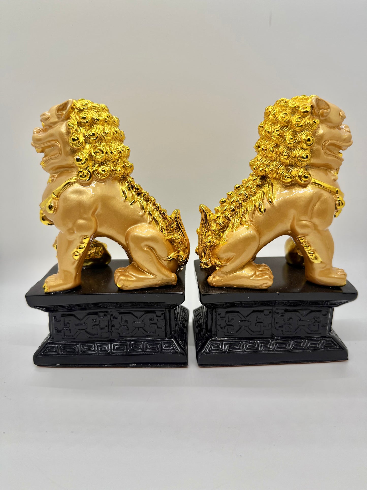 Fu Dogs - 6 1/2" Height - Pair (15943) (Gold)