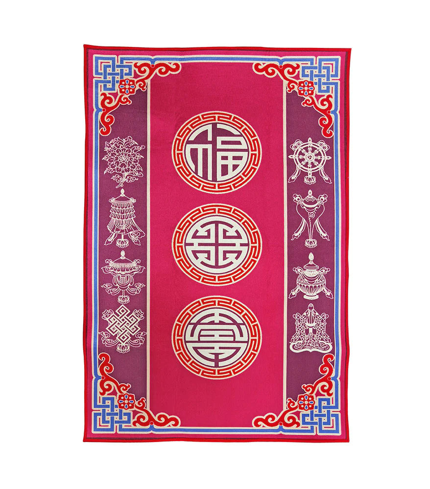 6268 - FUK LUK SAU WITH 8 AUSPICIOUS SYMBOLS - 23" x 35" (S)