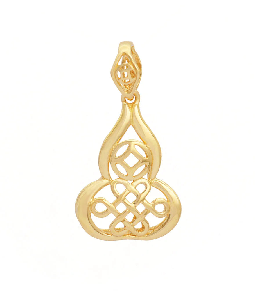 11114 - Gift Of Gold - Wu Lou With Coin And Mystic Knot Pendant (18K Gold)