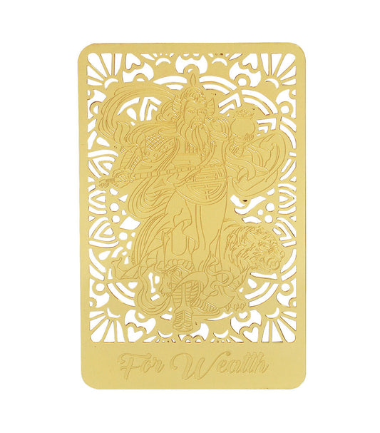 5661 - God of Wealth with Tiger Gold Talisman Card