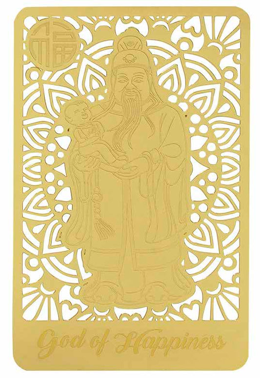 6091 - God of Happiness Gold Talisman Card
