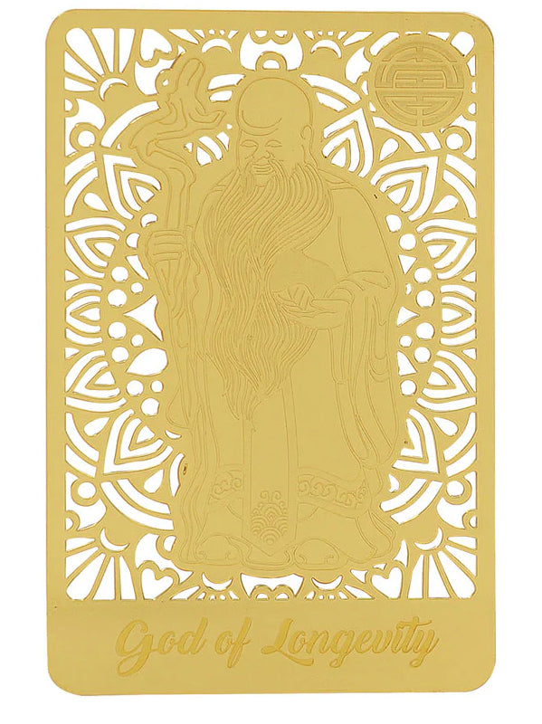 6092 - God of Longevity Gold Talisman Card
