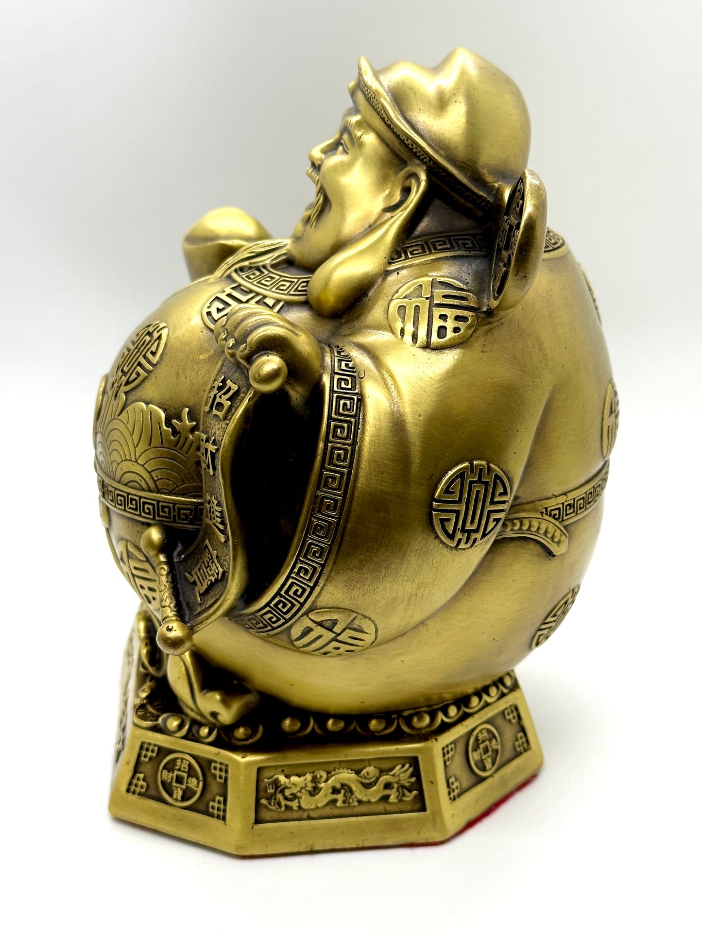 6074- God of Wealth - Brass - 10 Inches Height