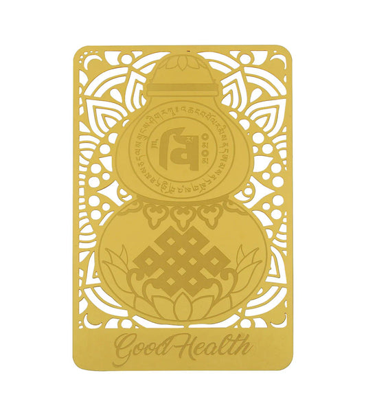 Good Health Gold Talisman Card (Wu Lou)