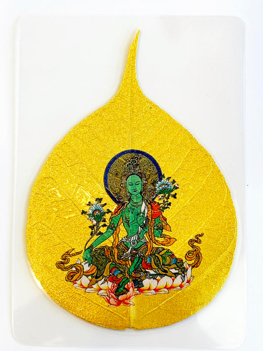 6578 - Golden Bodhi Leaf - Green Tara