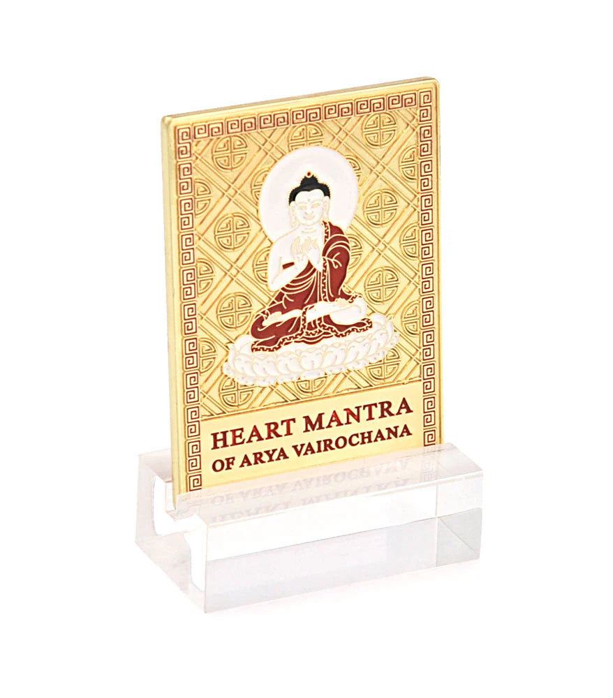 5437 - Heart Mantra Vairocana Mini Plaque