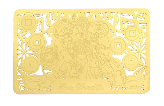 5373 - "Increase Your Wealth Luck" Gold Talisman Card