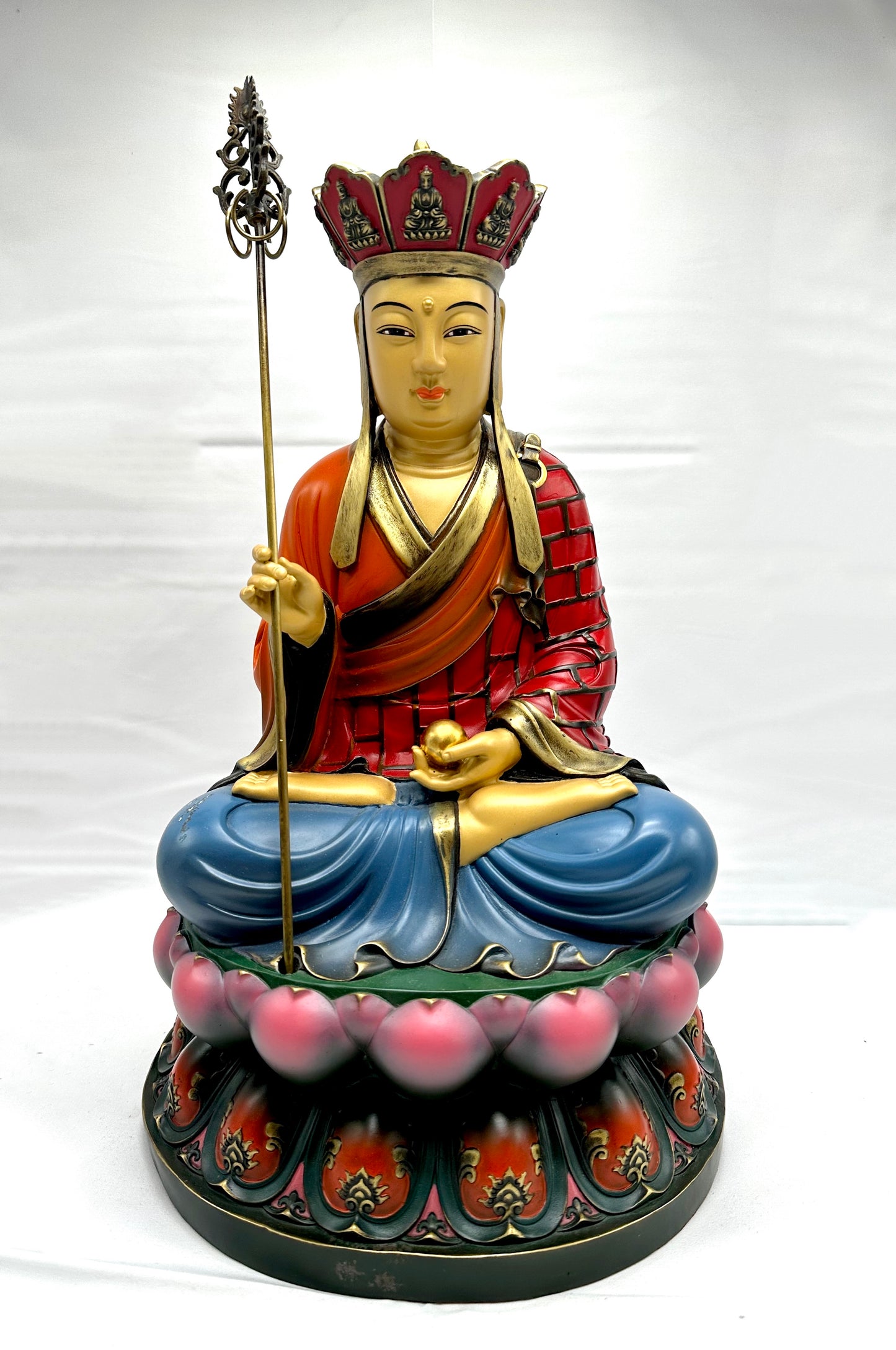 15812 - Ksitigarbha Buddha Protection From Quarrelsome & Argument - 16 Inches Height