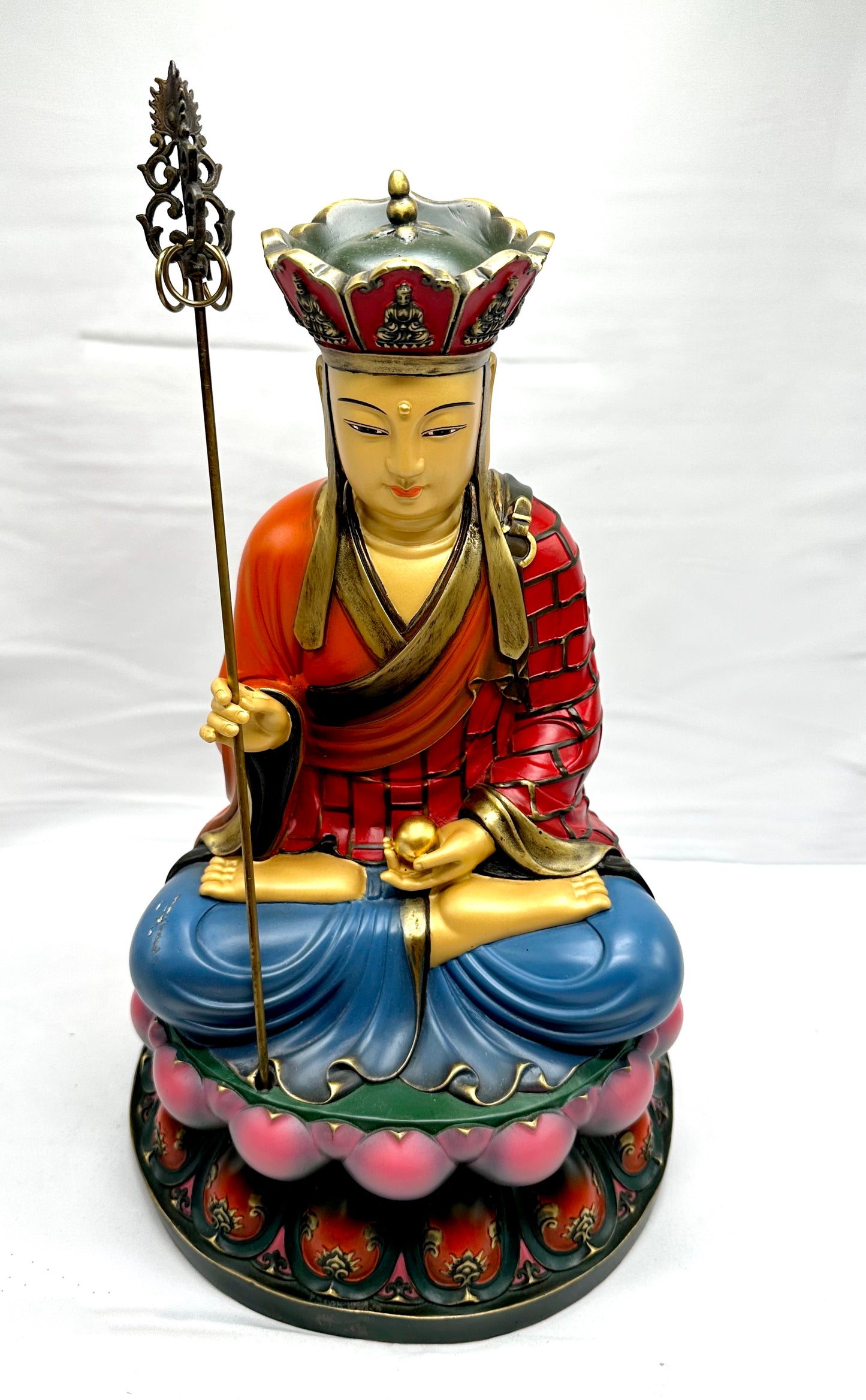 15812 - Ksitigarbha Buddha Protection From Quarrelsome & Argument - 16 Inches Height