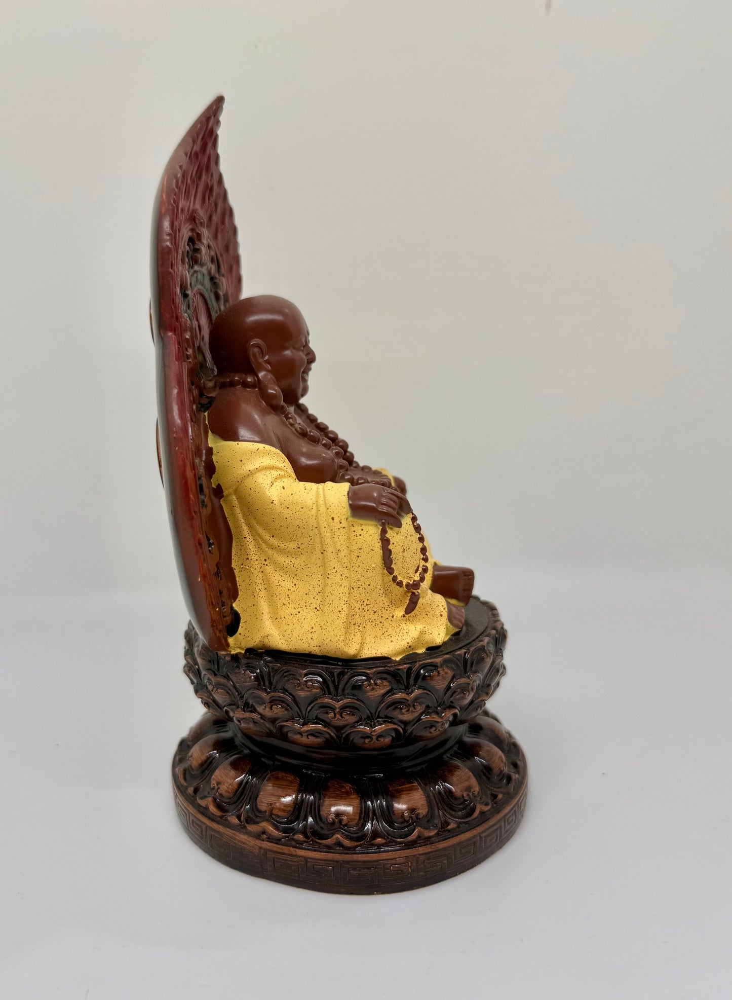 Laughing Buddha Sitting on the Lotus - 7"Height (7505)