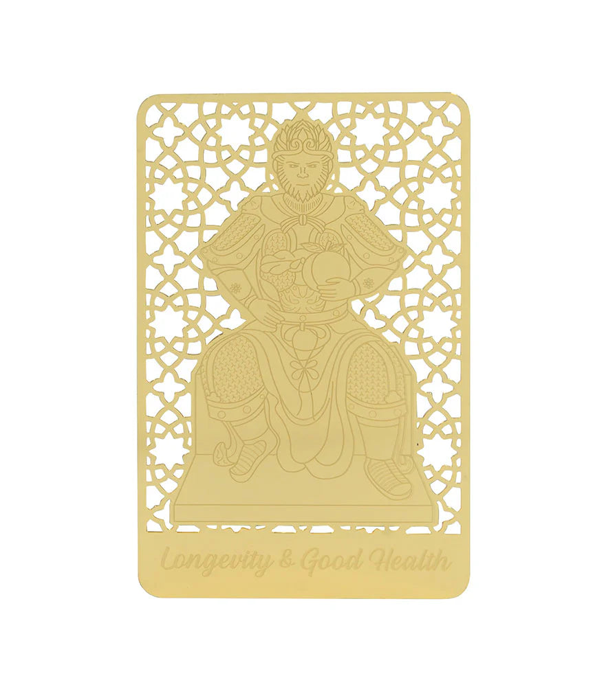 Longevity & Good Health Gold Talisman - Monkey King