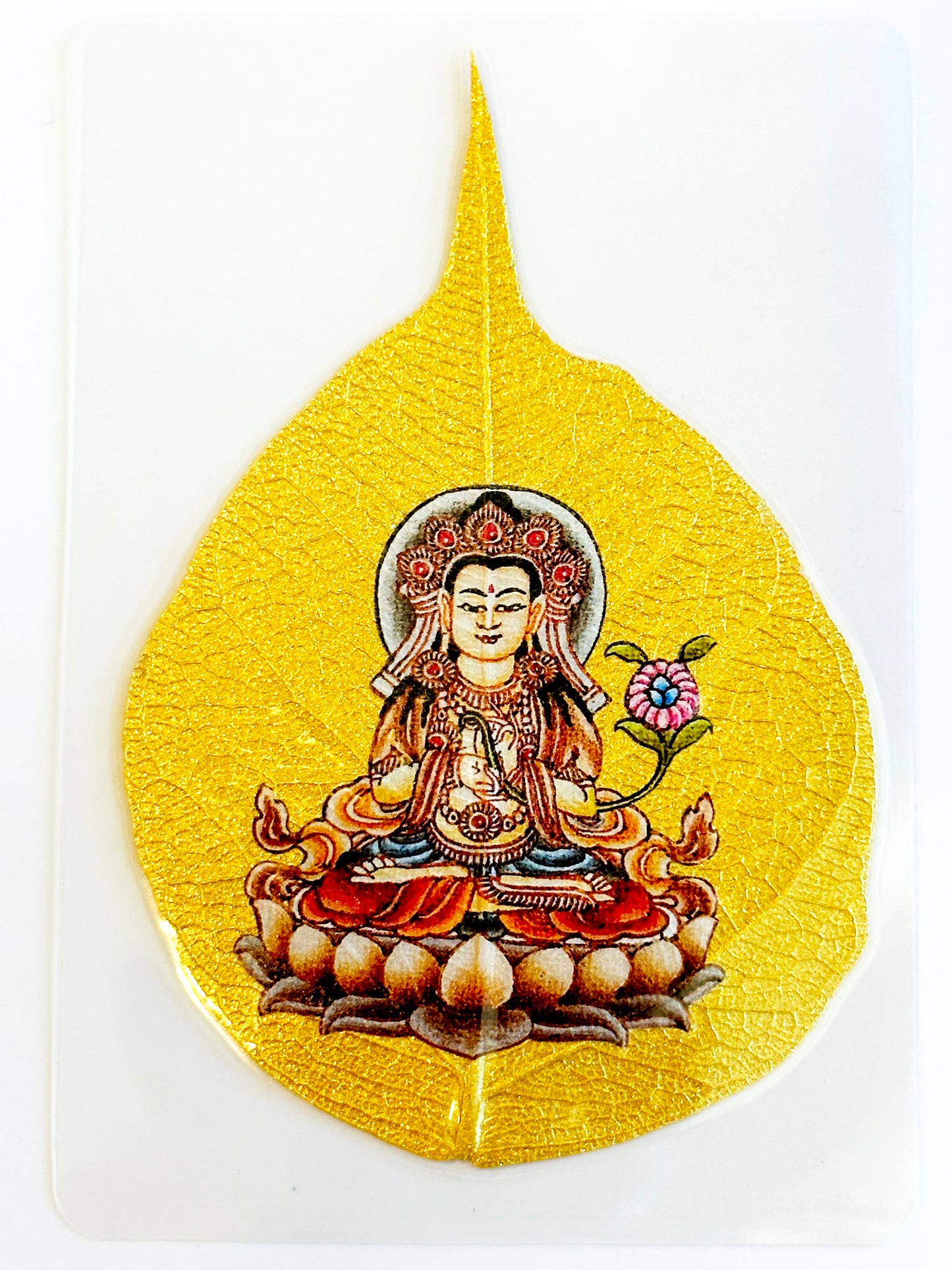 6585 - Golden Bodhi Leaf - Mahasthamaprata Buddha - Bodhisattva for Horse