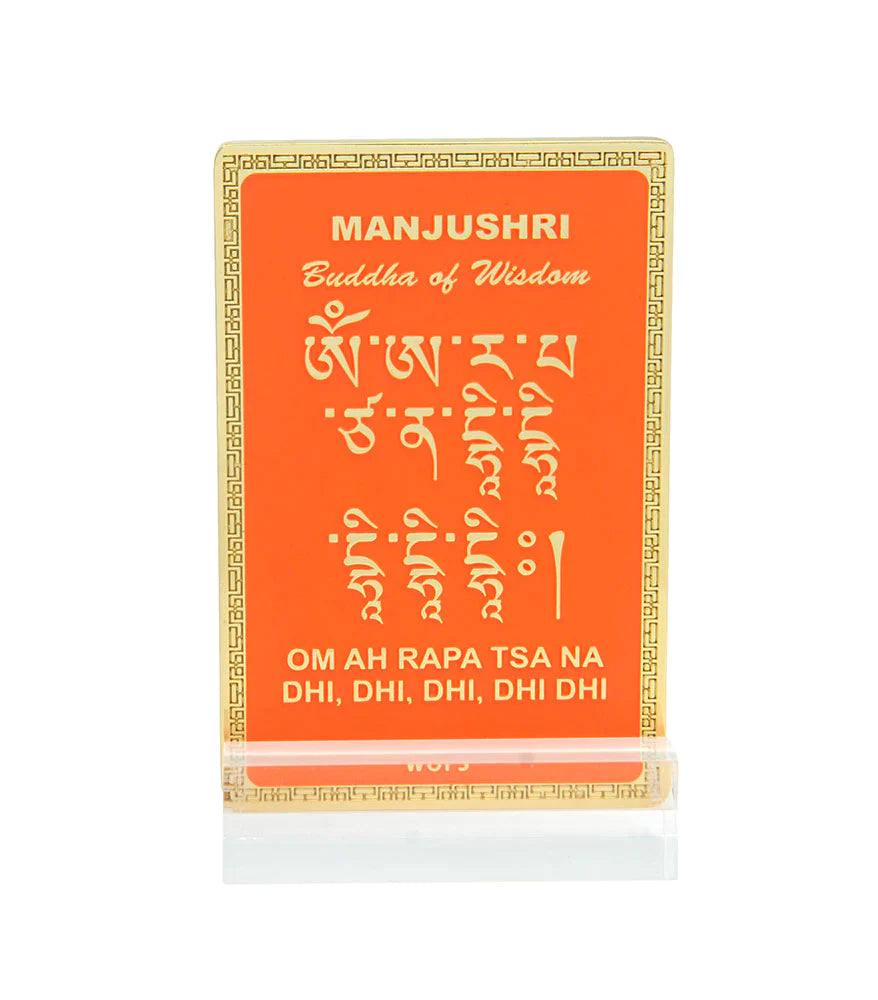 6314 - Manjushri Mini Plaque For Wisdom