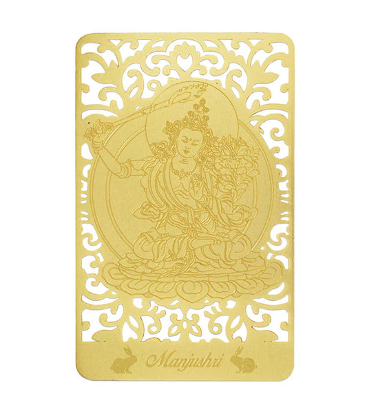 Manjushri Bodhisattva Gold Card For Rabbit