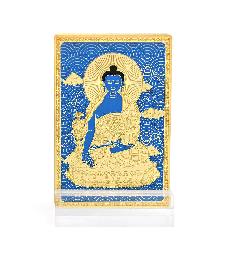 6312 - Medicine Buddha Mini Plaque For Good Health