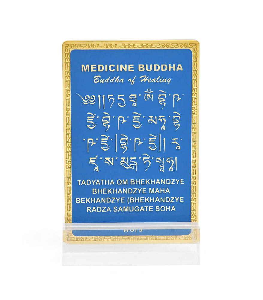 6312 - Medicine Buddha Mini Plaque For Good Health
