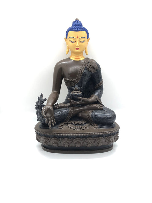 15554 -  Brass Medicine Buddha 8 Inches Height