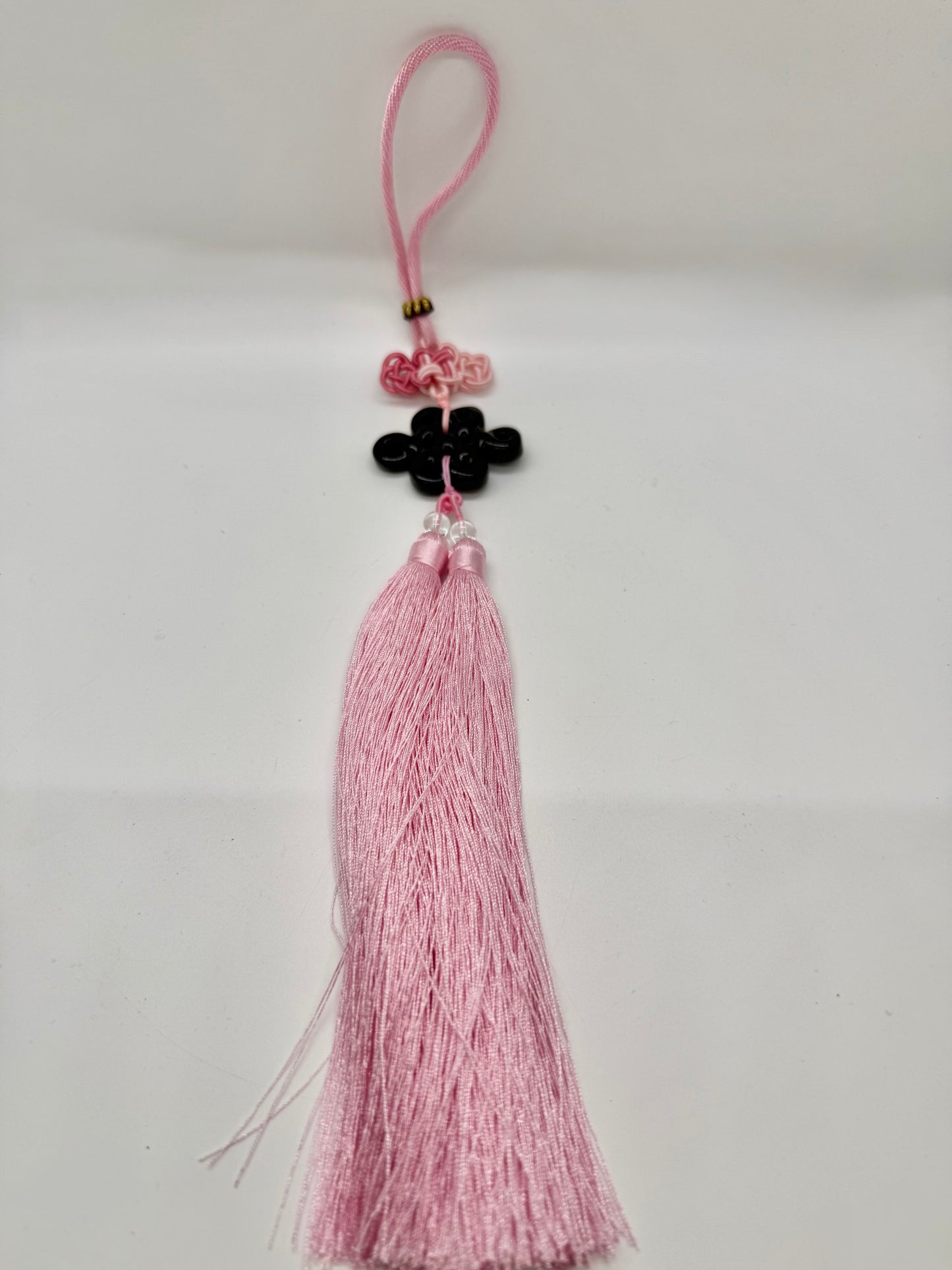 Mystic Knot Hanging - Black Agate (7855)