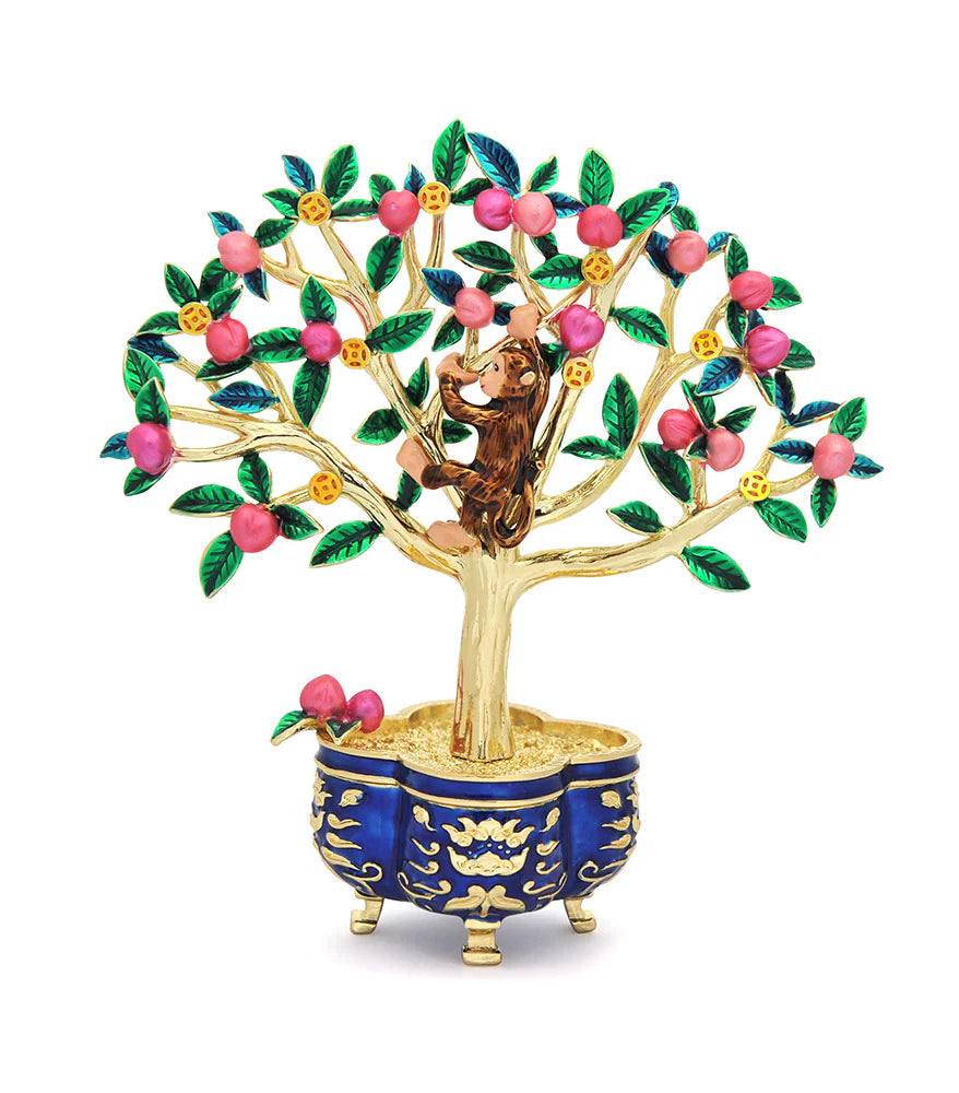 Peach Tree With Magic Monkey – World Of Feng Shui USA