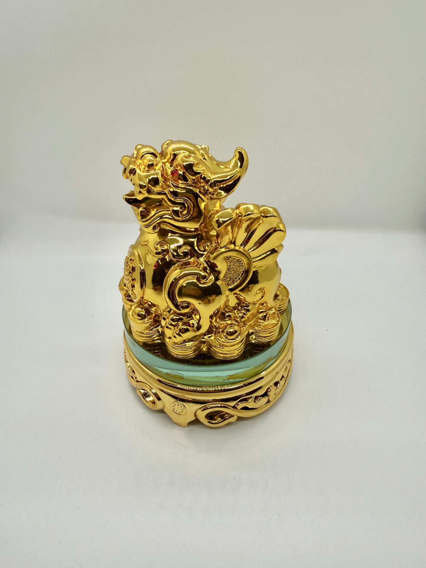 Pi Xie on Turnable Stand - Gold - 6 Inches Height (7136)