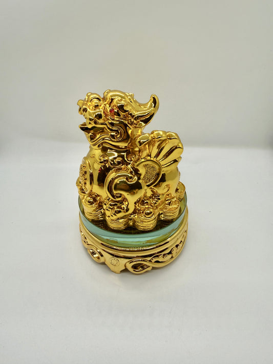 Pi Xie on Turnable Stand - Gold - 6 Inches Height (7136)
