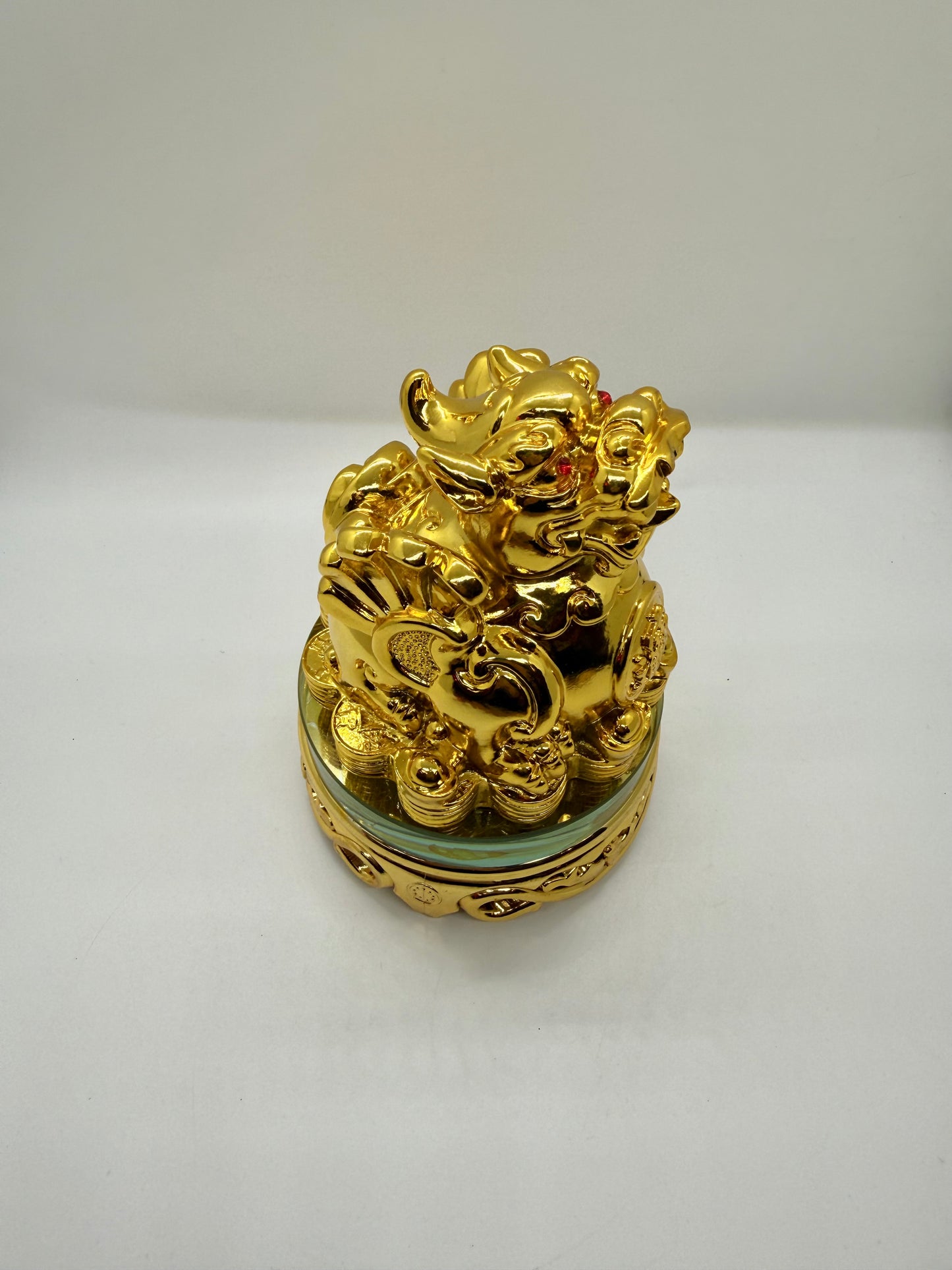 Pi Xie on Turnable Stand - Gold - 6 Inches Height (7136)
