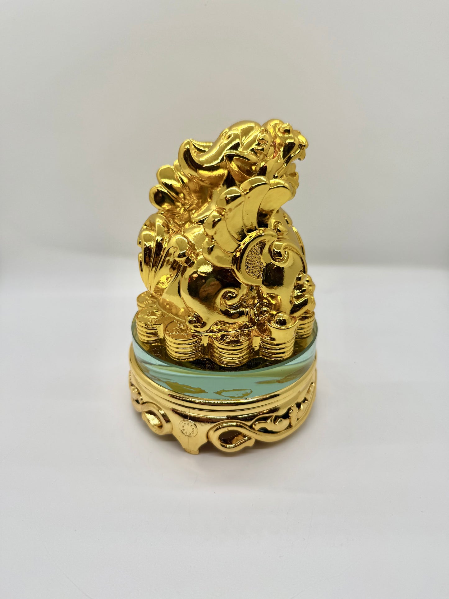 Pi Xie on Turnable Stand - Gold - 6 Inches Height (7136)