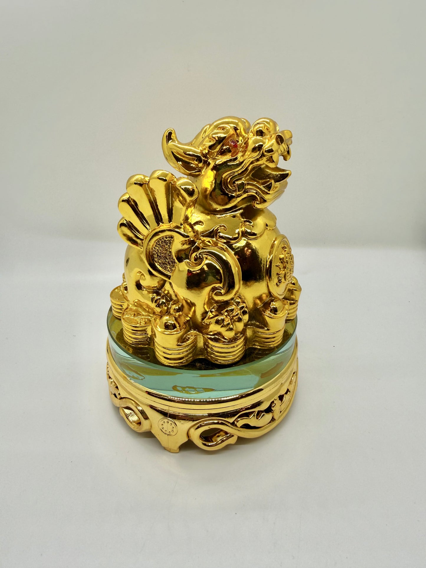 Pi Xie on Turnable Stand - Gold - 6 Inches Height (7136)