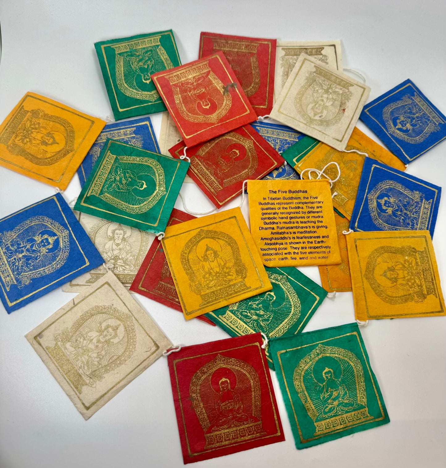 16306 - Five Buddha Prayer Flags (25 Flags)