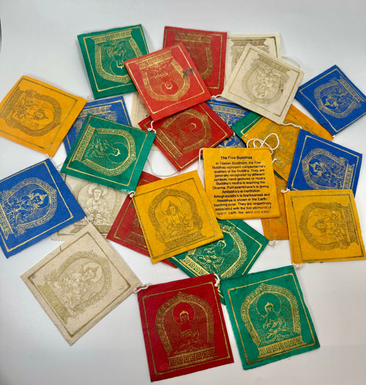 16306 - Five Buddha Prayer Flags (25 Flags)
