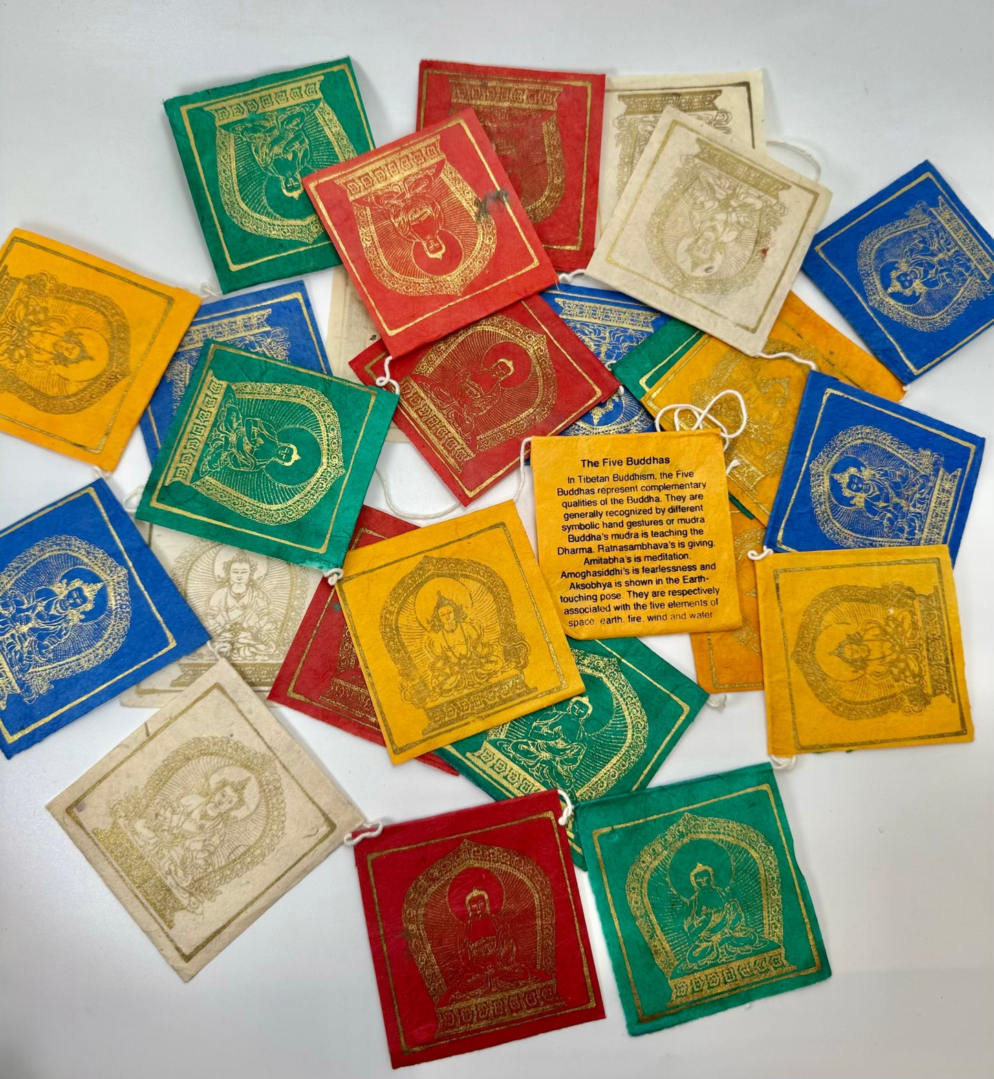 16306 - Five Buddha Prayer Flags (25 Flags)