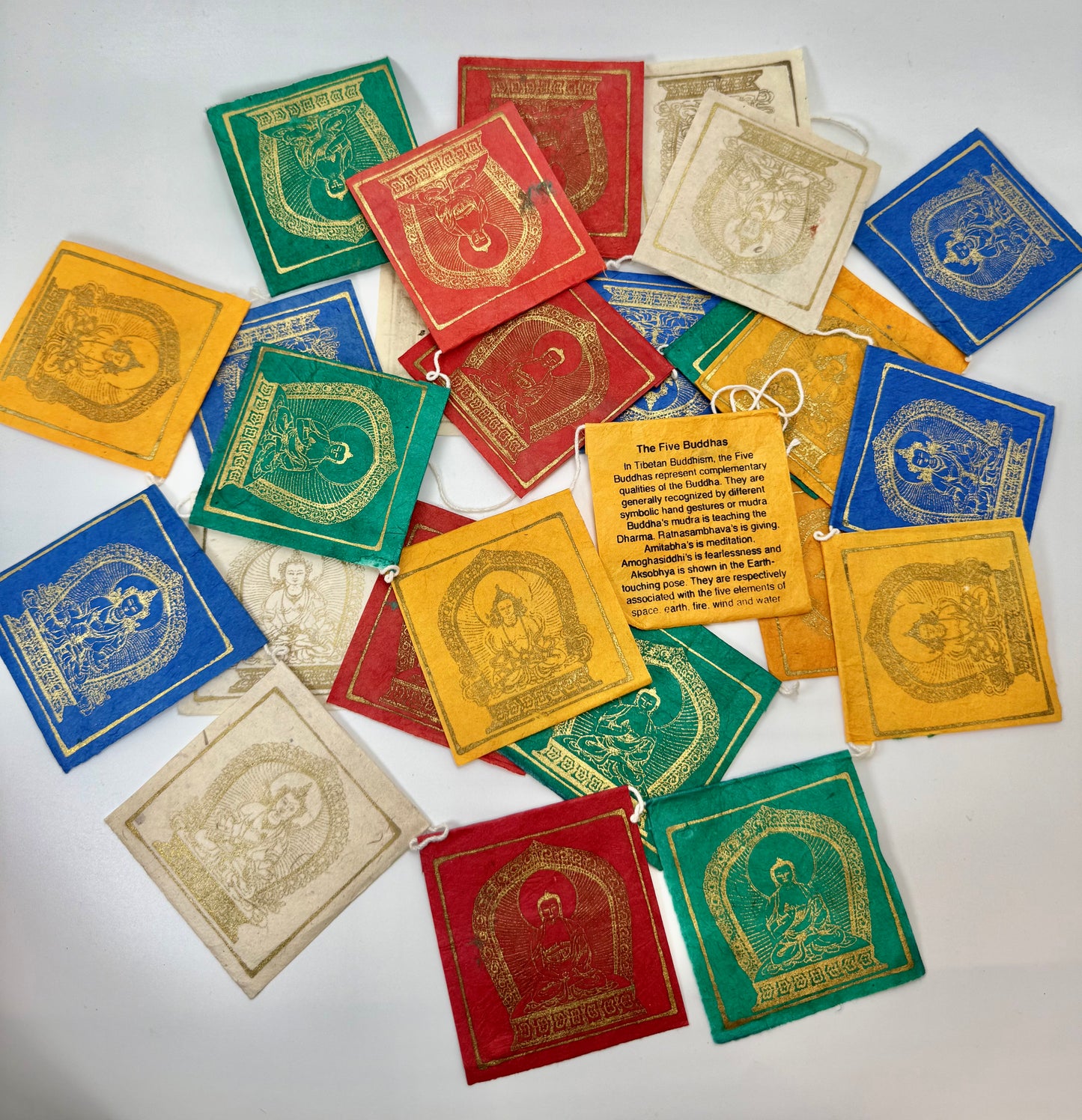 16306 - Five Buddha Prayer Flags (25 Flags)