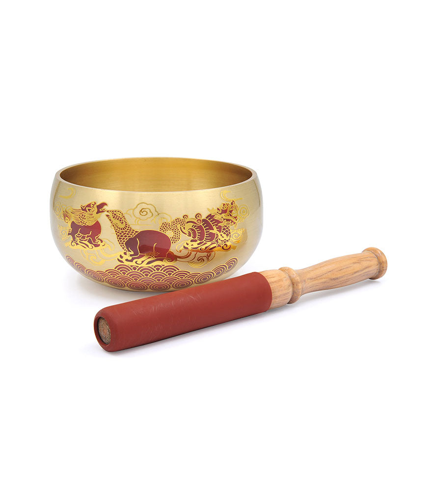 6896 - Singing Bowl With 3 Harmony Animals