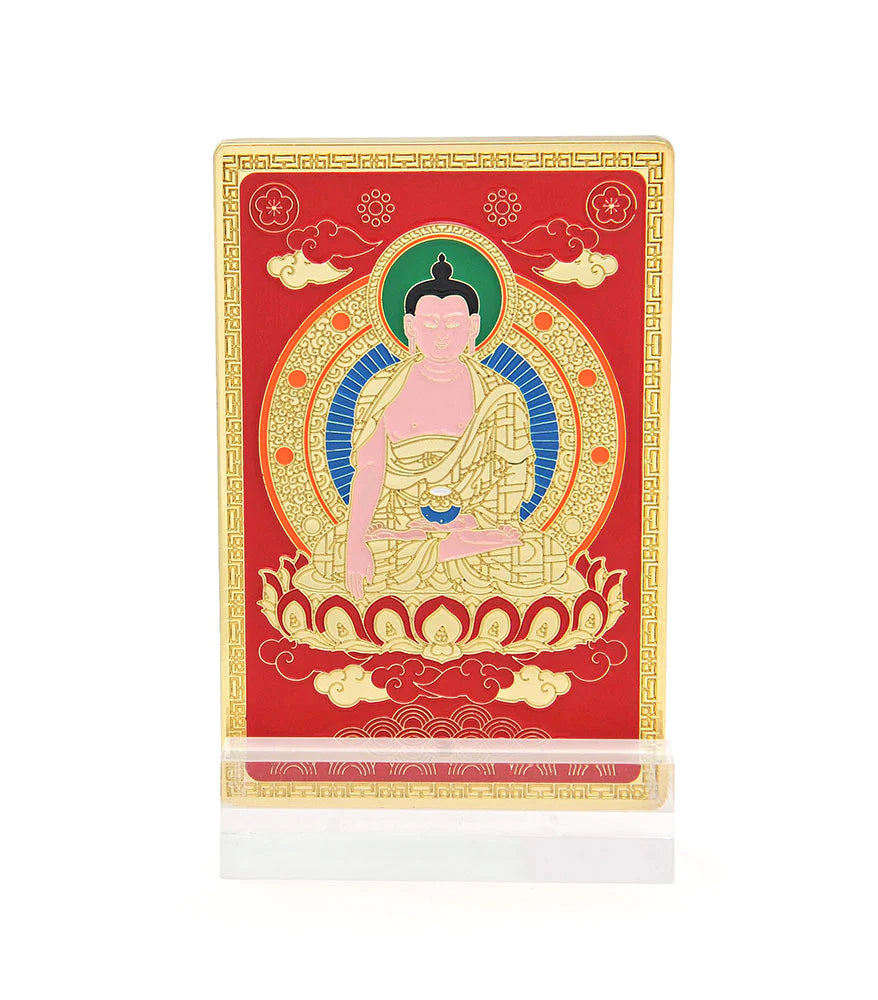 6316 - Shakyamuni Mini Plaque For Health, Wisdom & Good Fortune