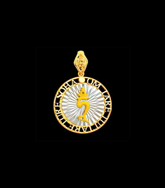 8860 - Gift Of Gold - Tam With Tara Mantra Pendant (18K Gold)