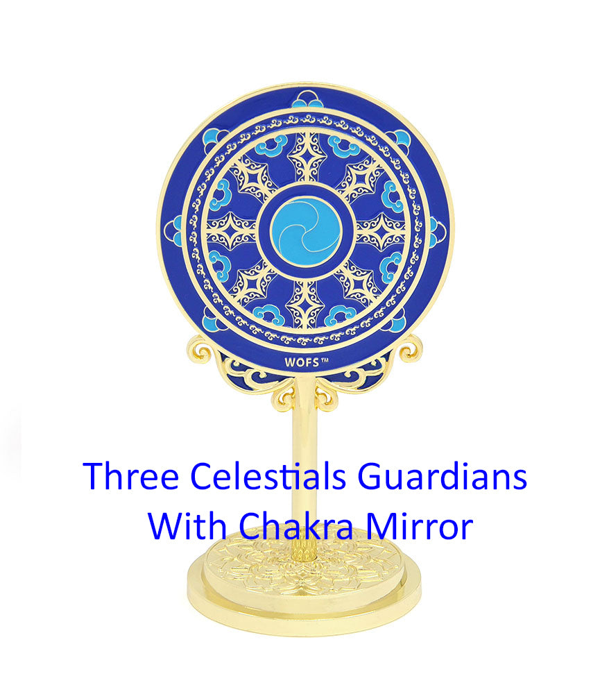 6795 - Three Celestial Guardians With Chakra Protection Wheel