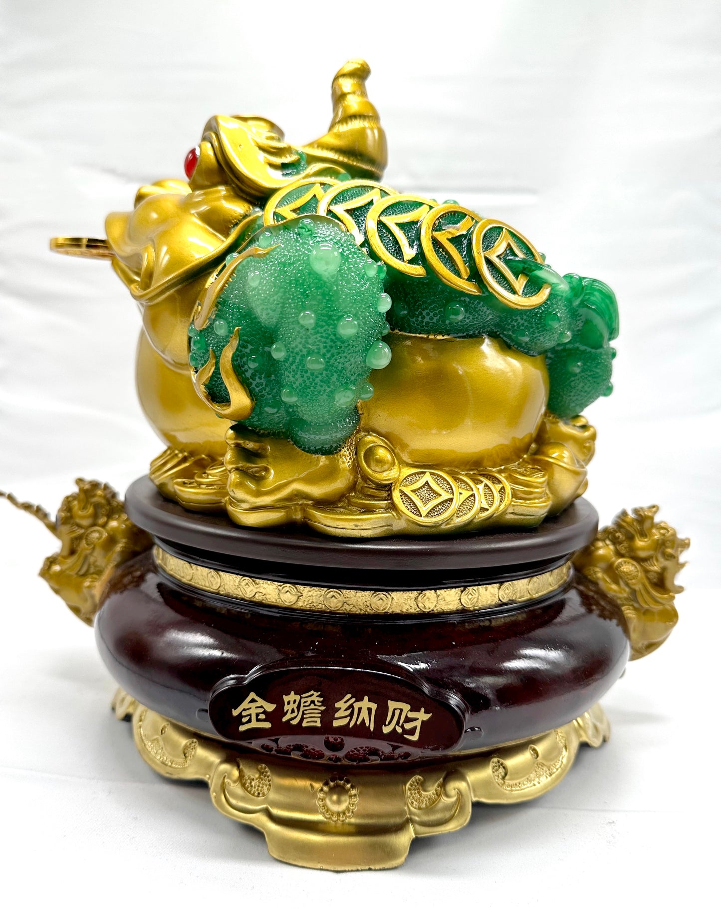 6455 -  Money Toad For Wealth (Turn table base) - 10 Inches Length