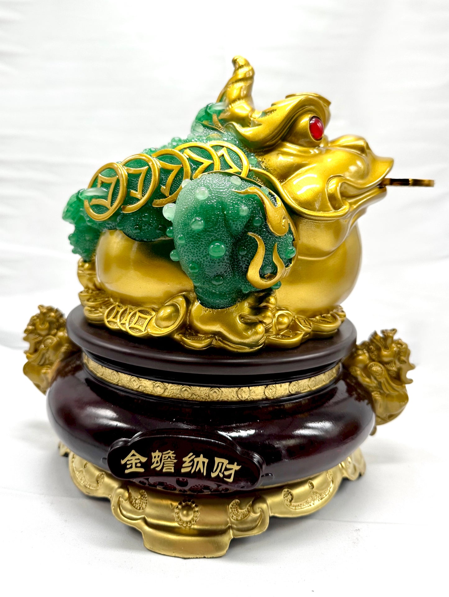 6455 -  Money Toad For Wealth (Turn table base) - 10 Inches Length