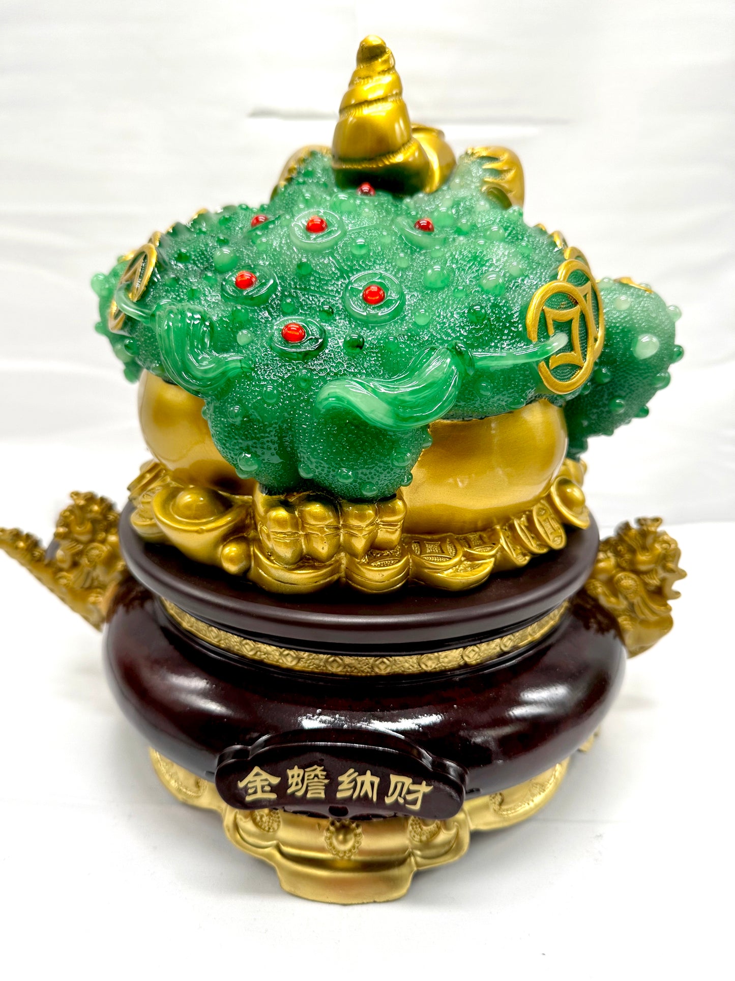 6455 -  Money Toad For Wealth (Turn table base) - 10 Inches Length