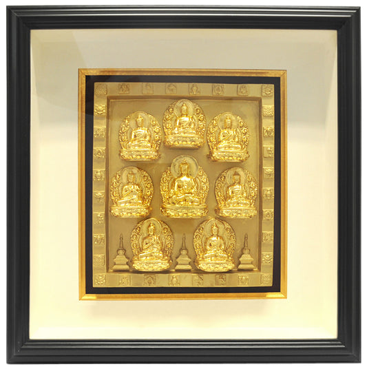 13717 - Eight Golden Medicine Buddha Frame
