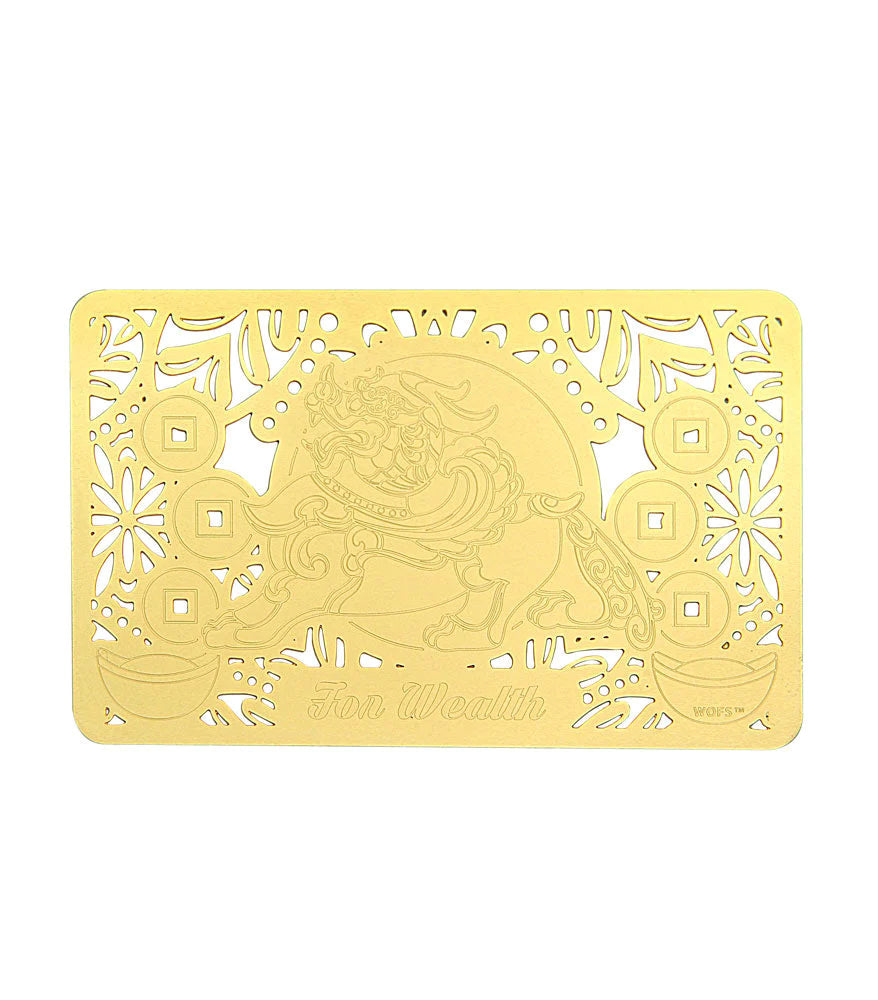 5372 - Wealth Pi Yao Gold Talisman Card