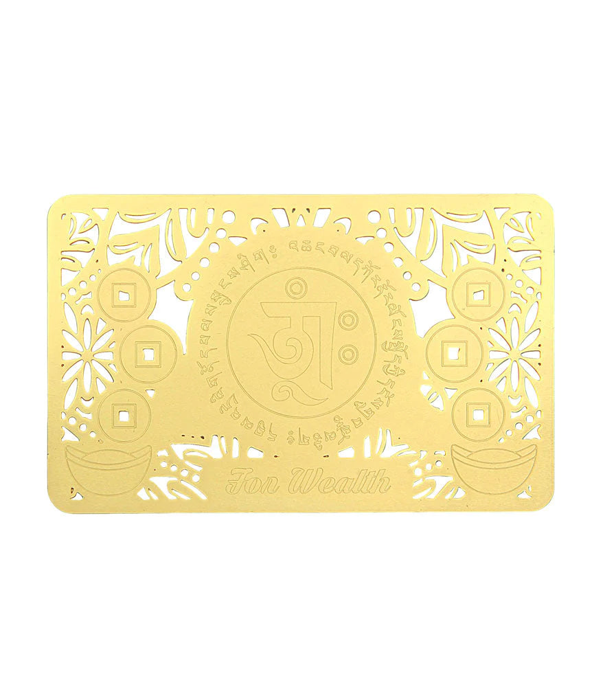 5372 - Wealth Pi Yao Gold Talisman Card