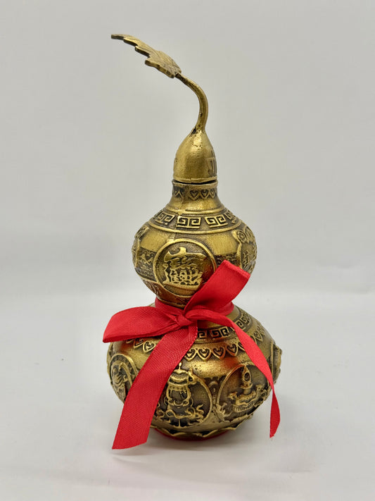Brass Wu Lou with 8 Auspicious Symbols - 6 Inches Height (3346)