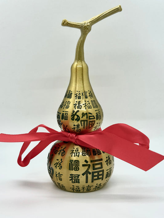 6425 -  Metal Wu Lou For Health  with Fortune - 7 Inches Height