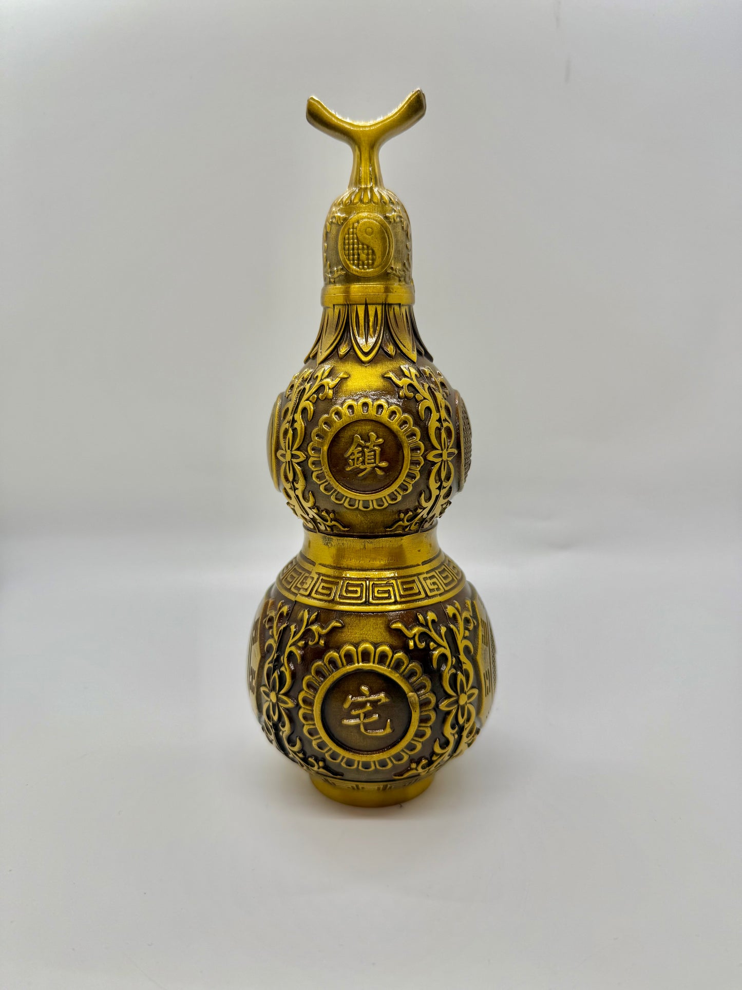 Brass Wu Lou with Pakua - 8 Inches Height (7706)